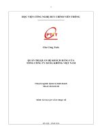 Quản trị quan hệ khách hàng của Tổng công ty hàng không Việt Nam