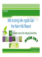 môi trường bên ngoài của the nam hải resort