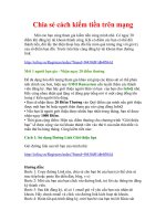 Kiếm tiền trên mạng một cách đơn giản và nhanh chóng