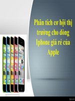 Phân tích cơ hội thị trường của dòng iphone giá rẻ của apple