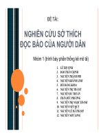 tiểu luận nghiên cứu sở thích đọc báo người dân