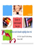 tiểu luận   kiểm soát doanh nghiệp lưu trú