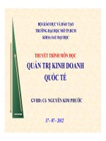 thuyết trình  lợi thế cạnh tranh-sự phồn vinh của quốc gia được tạo ra chứ không phải gắn liền bẩm sinh (porter, 1990)