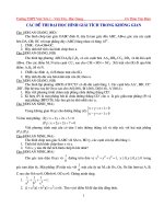 các đề thi đại học hình giải tích trong không gian