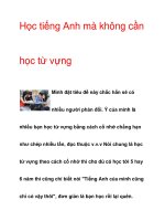 Học tiếng Anh mà không cần học từ vựng pdf