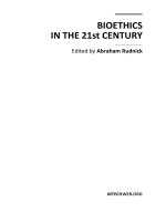 BIOETHICS IN THE 21st CENTURY pdf