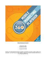 Mobile Marketing Playbook Published by 360i Smashwords Edition Copyright 2010 360i Thank you for doc