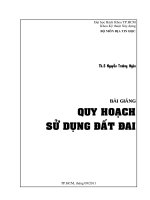 Bài giảng quy hoạch sử dụng đất ppt