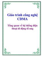 Giáo trình công nghệ CDMA: Tổng quan về hệ thống điện thoại di động tổ ong doc
