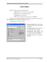 Tài liệu phục vụ môn Giải tích mạch điện tử trên máy tính ppt