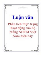Luận văn: Phân tích thực trạng hoạt động của hệ thống NHTM Việt Nam hiện nay pptx