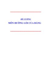ĐỀ CƯƠNG MÔN ĐƯỜNG LỐI CỦA ĐẢNG docx