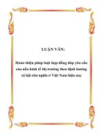 LUẬN VĂN: Hoàn thiện pháp luật hợp đồng đáp yêu cầu của nền kinh tế thị trường theo định hướng xã hội chủ nghĩa ở Việt Nam hiện nay pdf