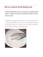 Mặt nạ trắng da từ bột Baking soda ppt