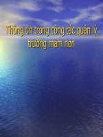 Thông tin trong công tác quản lý trường mầm non potx