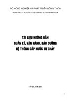 Tài liệu hướng dẫn quản lý,vận hành,bảo dưỡng hệ thống cấp nước tự chảy pdf