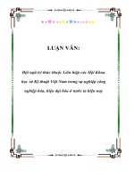 LUẬN VĂN: Đội ngũ trí thức thuộc Liên hiệp các Hội Khoa học và Kỹ thuật Việt Nam trong sự nghiệp công nghiệp hóa, hiện đại hóa ở nước ta hiện nay pptx