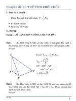 Chuyên đê 11. THỂ TÍCH KHỐÍ CHỐP potx