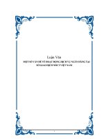 Luận Văn: MỘT SỐ VẤN ĐỀ VỀ HOẠT ĐỘNG DỊCH VỤ NGÂN HÀNG TẠI SỞ GIAO DỊCH NHCT VIỆT NAM pptx