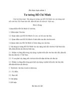 Bài thảo luận nhóm 1" Vận dụng tư tưởng Hồ Chí Minh vào xây dựng một nền văn hóa Việt Nam tiên tiến, đậm đà bản sắc dân tộc hiện nay" pdf
