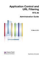 Application Control and URL Filtering R75.40 Administration Guide pdf