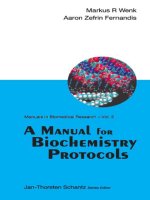 MANUALS IN BIOMEDICAL RESEARCH VOL 3 - A MANUAL FOR BIOCHEMISTRY PROTOCOLS pot