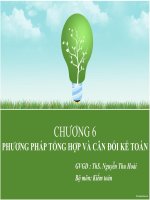 NGUYÊN LÝ KẾ TOÁN (ThS. Nguyễn Thu) - Chương 6 pptx