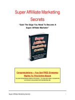 Super Affiliate Marketing Secrets ppt