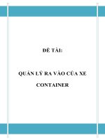 Đồ án tốt nghiệp - Phân tích thiết kế hệ thống - QUẢN LÝ RA VÀO CỦA XE CONTAINER pot