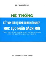 Hệ thống kế toán đơn vị hành chính sự nghiệp docx