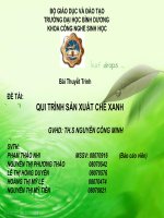 Qui trình sản xuất chè xanh pptx