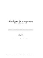 Algorithms for programmers ideas and source code ppt