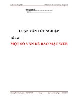 Luận văn tốt nghiệp:Một số vấn đề bảo mật ứng dụng web pot