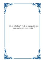 đồ án môn học '''' thiết kế mạng điện cho phân xưởng sửa chữa cơ khí ''''