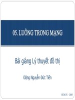 Bài giảng Lý thuyết đồ thị (Đặng Nguyễn Đức Tiến) - Chương 5 Luồng trong mạng docx