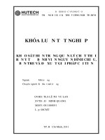 Khảo sát hiện trạng quản lý chất thải rắn y tế ở bệnh viện Nguyễn Đình Chiểu, Bến Tre và đề xuất giải pháp cải tiến