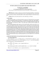 Báo cáo khoa học: Sử dụng hàm cực đại trong bài toán nhận dạng = Using maximum function in discrimination analysis docx