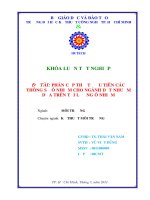 Phân cấp thứ tự ưu tiên các thông số ô nhiễm cho ngành dệt nhuộm dựa trên tải lượng ô nhiễm