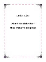 LUẬN VĂN:Nhà ở cho sinh viên – thực trạng và giải pháp doc