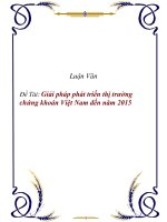 Đề tài: Giải pháp phát triển thị trường chứng khoán Việt Nam đến năm 2015 pptx