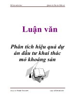 Luận Văn: Phân tích hiệu quả dự án đầu tư khai thác mỏ khoáng sản pdf