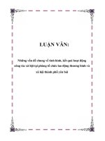 LUẬN VĂN: Những vấn đề chung về tình hình, kết quả hoạt động công tác xã hội tại phòng tổ chức lao động thương binh và xã hội thành phố yên bái docx