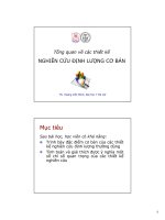 Tổng quan về các thiết kế nghiên cứu định lượng cơ bản ppt