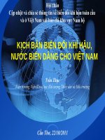 Kịch bản biến đổi khí hậu nước biển dâng cho Việt Nam pdf