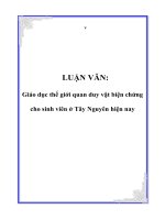 LUẬN VĂN: Giáo dục thế giới quan duy vật biện chứng cho sinh viên ở Tây Nguyên hiện nay pptx