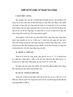 THIẾT KẾ TỔ CHỨC KỸ THUẬT THUẬT THI CÔNG