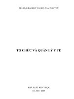 Giáo trình: TỔ CHỨC VÀ QUẢN LÝ Y TẾ ppt