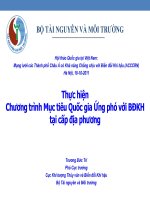 Thực hiện chường trình mục tiêu quốc gia ứng phó với BĐKH tại cấp địa phương ppt