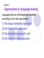 Chapter 2 :Approaches to language testing pdf