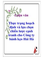 Luận văn: Thực trạng hoạch định và lựa chọn chiến lược cạnh tranh cho Công ty bánh kẹo Hải Hà pdf